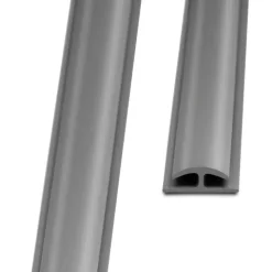 FLOORDIREKT Doppeleinfassleiste Übergangsprofil Jersey Selbstklebend 24 x 35 mm Grau