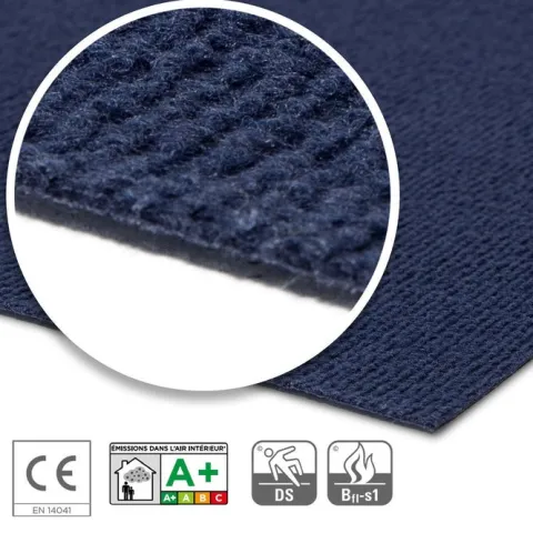 Floordirekt Event- und Messeteppich Sintra - Rollenware - Pflegeleichter Gangläufer - Dunkelblau - 200 x 3000 cm