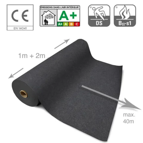 Floordirekt Event- und Messeteppich Sintra - Rollenware - Pflegeleichter Gangläufer - Dunkelgrau - 200 x 3000 cm