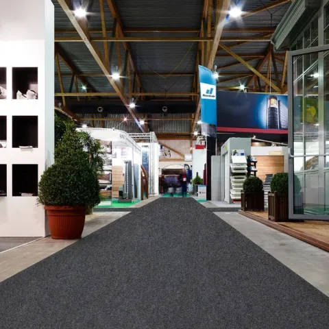 Floordirekt Event- und Messeteppich Sintra - Rollenware - Pflegeleichter Gangläufer - Dunkelgrau - 200 x 3000 cm