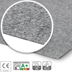 Floordirekt Event- und Messeteppich Sintra - Rollenware - Pflegeleichter Gangläufer - Grau meliert - 200 x 3000 cm
