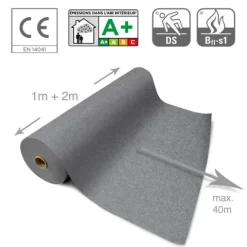 Floordirekt Event- und Messeteppich Sintra - Rollenware - Pflegeleichter Gangläufer - Grau meliert - 200 x 3000 cm