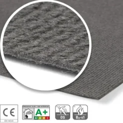 Floordirekt Event- und Messeteppich Sintra - Rollenware - Pflegeleichter Gangläufer - Grau - 200 x 3000 cm