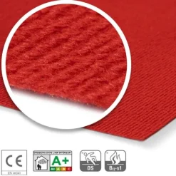 Floordirekt Event- und Messeteppich Sintra - Rollenware - Pflegeleichter Gangläufer - Rot - 200 x 3000 cm