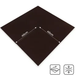 FLOORDIREKT Nadefilz-Teppichfliese Scene - Selbstklebend - 40 x 40 cm - Braun