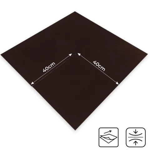 FLOORDIREKT Nadefilz-Teppichfliese Scene - Selbstklebend - 40 x 40 cm - Braun