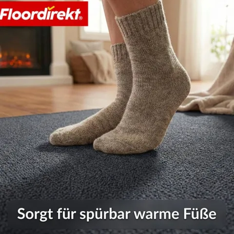 Floordirekt Nadelfilz-Teppich Malta - Rollenware - Bodenbelag aus Nadelvlies - Anthrazit - 200 x 3000 cm