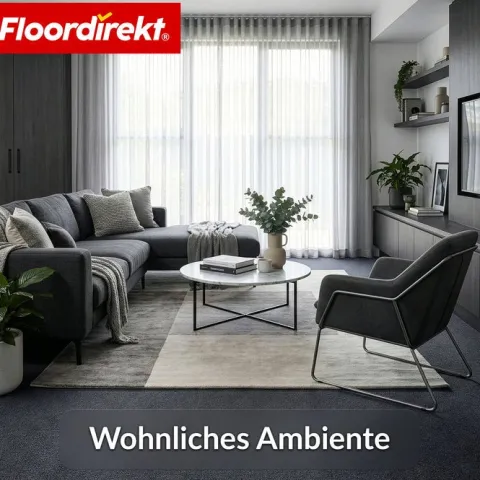 Floordirekt Nadelfilz-Teppich Malta - Rollenware - Bodenbelag aus Nadelvlies - Anthrazit - 200 x 3000 cm