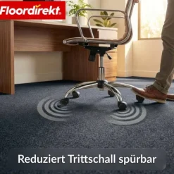 Floordirekt Nadelfilz-Teppich Malta - Rollenware - Bodenbelag aus Nadelvlies - Anthrazit - 200 x 3000 cm