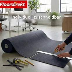 Floordirekt Nadelfilz-Teppich Malta - Rollenware - Bodenbelag aus Nadelvlies - Anthrazit - 200 x 3000 cm