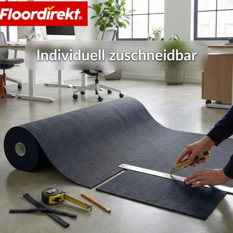 Floordirekt Nadelfilz-Teppich Malta - Rollenware - Bodenbelag aus Nadelvlies - Anthrazit - 200 x 3000 cm