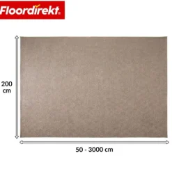 Floordirekt Nadelfilz-Teppich Malta - Rollenware - Bodenbelag aus Nadelvlies - Beige - 200 x 3000 cm