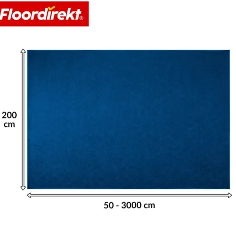 Floordirekt Nadelfilz-Teppich Malta - Rollenware - Bodenbelag aus Nadelvlies - Dunkelblau - 200 x 3000 cm