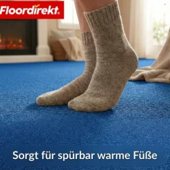 Floordirekt Nadelfilz-Teppich Malta - Rollenware - Bodenbelag aus Nadelvlies - Dunkelblau - 200 x 3000 cm