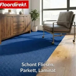 Floordirekt Nadelfilz-Teppich Malta - Rollenware - Bodenbelag aus Nadelvlies - Dunkelblau - 200 x 3000 cm