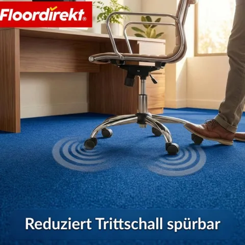 Floordirekt Nadelfilz-Teppich Malta - Rollenware - Bodenbelag aus Nadelvlies - Dunkelblau - 200 x 3000 cm