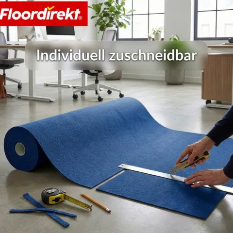 Floordirekt Nadelfilz-Teppich Malta - Rollenware - Bodenbelag aus Nadelvlies - Dunkelblau - 200 x 3000 cm
