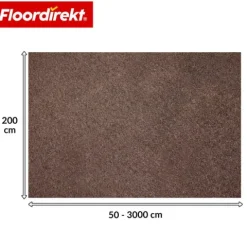 Floordirekt Nadelfilz-Teppich Malta - Rollenware - Bodenbelag aus Nadelvlies - Dunkelbraun - 200 x 3000 cm