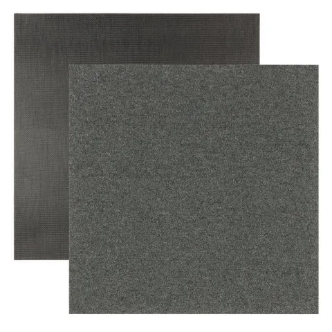 FLOORDIREKT Nylon Teppichfliese Edinburgh - 50 x 50 cm - Selbstliegend - Anthrazit