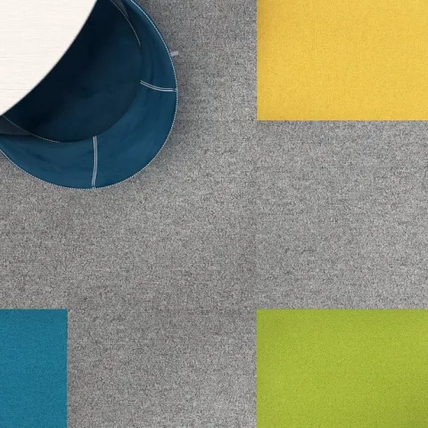 FLOORDIREKT Nylon Teppichfliese Edinburgh - 50 x 50 cm - Selbstliegend - Anthrazit