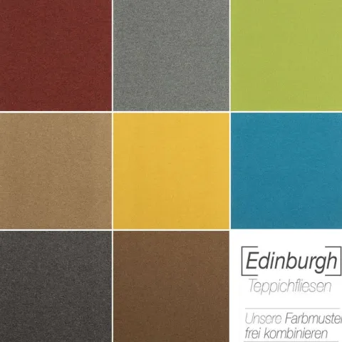 FLOORDIREKT Nylon Teppichfliese Edinburgh - 50 x 50 cm - Selbstliegend - Hellgrau