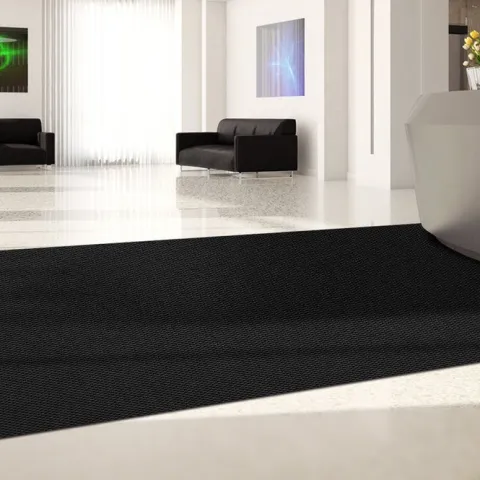 Floordirekt Schmutzfangmatte Hong Kong - Individuell einsetzbar - Rutschfest - Schwarz - 200 x 1500 cm