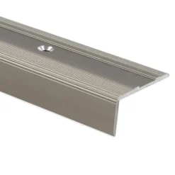 FLOORDIREKT Stufenkantenprofil Glory - Vorgebohrt - L-Form - Bronze hell - 3,6 x 1,7 x 100 cm