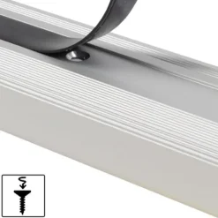 FLOORDIREKT Stufenkantenprofil Glory - Vorgebohrt - L-Form - Silber - 3,6 x 1,7 x 134 cm