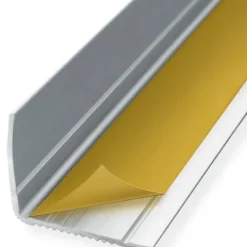 FLOORDIREKT Stufenkantenprofil Integral - Eckig und Selbstklebend - Silber - 3 x 2 x 100 cm