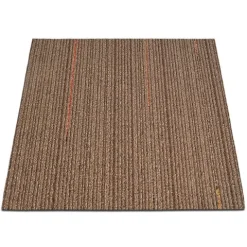 FLOORDIREKT Teppichfliese Berlin - Selbstliegend - 50x50 cm - Braun-Beige