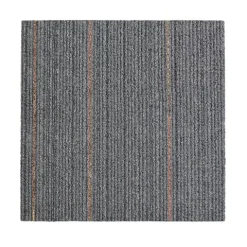 FLOORDIREKT Teppichfliese Berlin - Selbstliegend - 50x50 cm - Grau