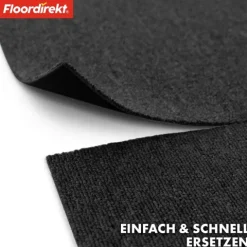 FLOORDIREKT Teppichfliese Moscow - Selbstliegend - 50 x 50 cm - Anthrazit