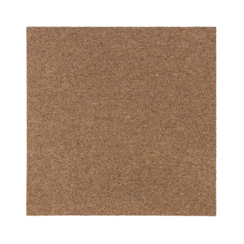 FLOORDIREKT Teppichfliese Moscow - Selbstliegend - 50 x 50 cm - Hellbraun
