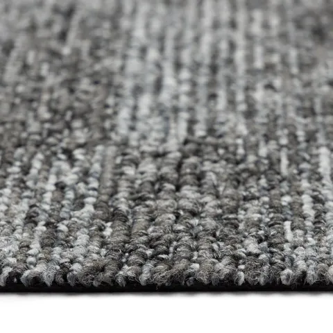 FLOORDIREKT Teppichfliese Santo - 50 x 50 cm - Selbstliegend - Grau 76