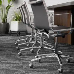 FLOORDIREKT Teppichfliese Santo - 50 x 50 cm - Selbstliegend - Grau 76