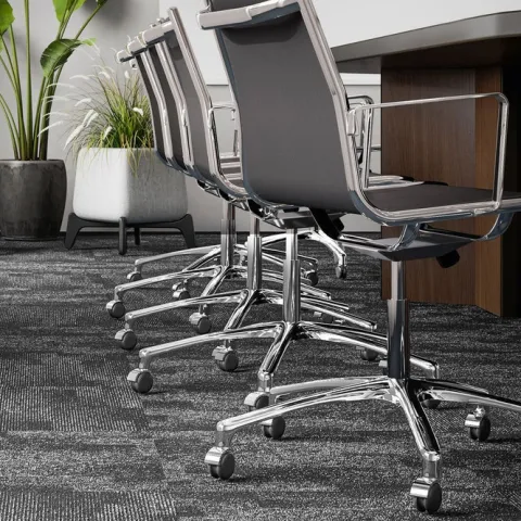 FLOORDIREKT Teppichfliese Santo - 50 x 50 cm - Selbstliegend - Grau 76