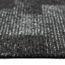 FLOORDIREKT Teppichfliese Santo - 50 x 50 cm - Selbstliegend - Schwarz 78