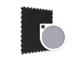 Garagenboden Vinylboden R-Tile Fliese mit Schwalbenschwanz-Verzahnung Uni schwarz 503 x 503 x 7 mm
