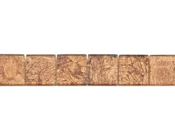Glasbordüre braun 4,8x30 cm