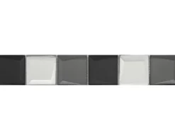 Glasbordüre Glas REFLEX schwarz mix 4,8x29,8 cm