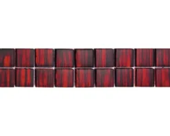 Glasbordüre Jewelry rot 6x28,8 cm