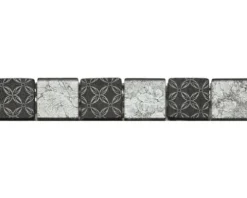 Glasbordüre 4,8 x 30 cm carved black