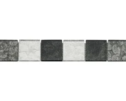 Glasbordüre 4,8x29,8 cm grey mix