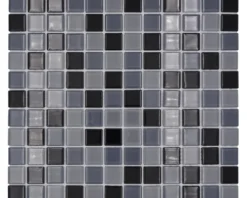 Glasmosaik CM 4999 mix schwarz 30,2x32,7 cm