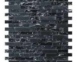 Glasmosaik mit Stein schwarz 29,8x30,5cm