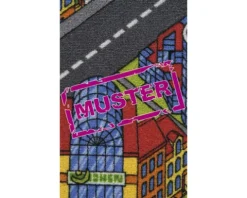Handmuster Teppichboden City grau