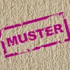 Handmuster Teppichboden Shag beige