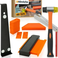 Hinrichs Laminat Verlegeset - 46-teiliges Komplettset - Boden Verlegewerkzeug