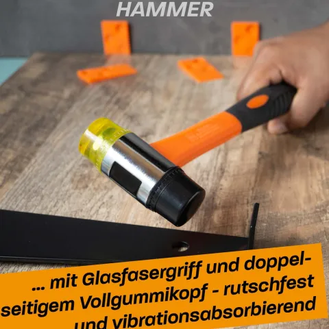 Hinrichs Laminat Verlegeset - 46-teiliges Komplettset - Boden Verlegewerkzeug
