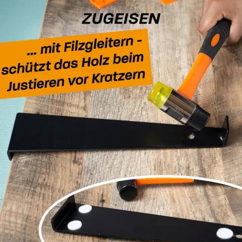Hinrichs Laminat Verlegeset - 46-teiliges Komplettset - Boden Verlegewerkzeug